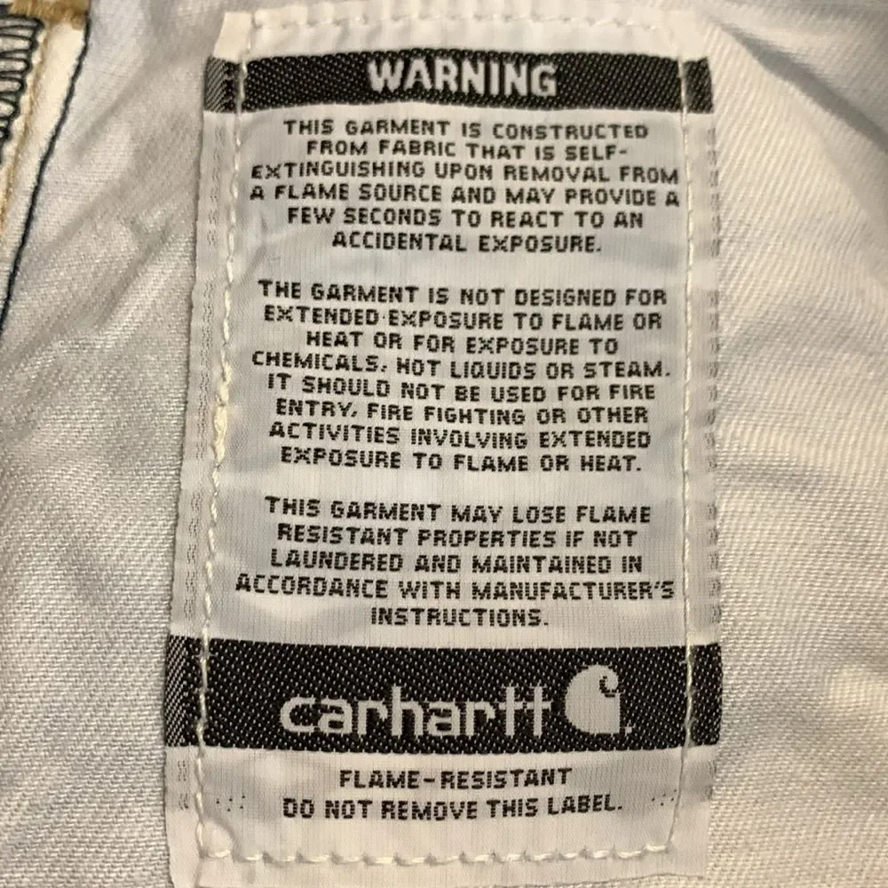 Carhartt Men's Flame Resistant Blue Denim Relaxed Fit Signature Jeans 30 X 32